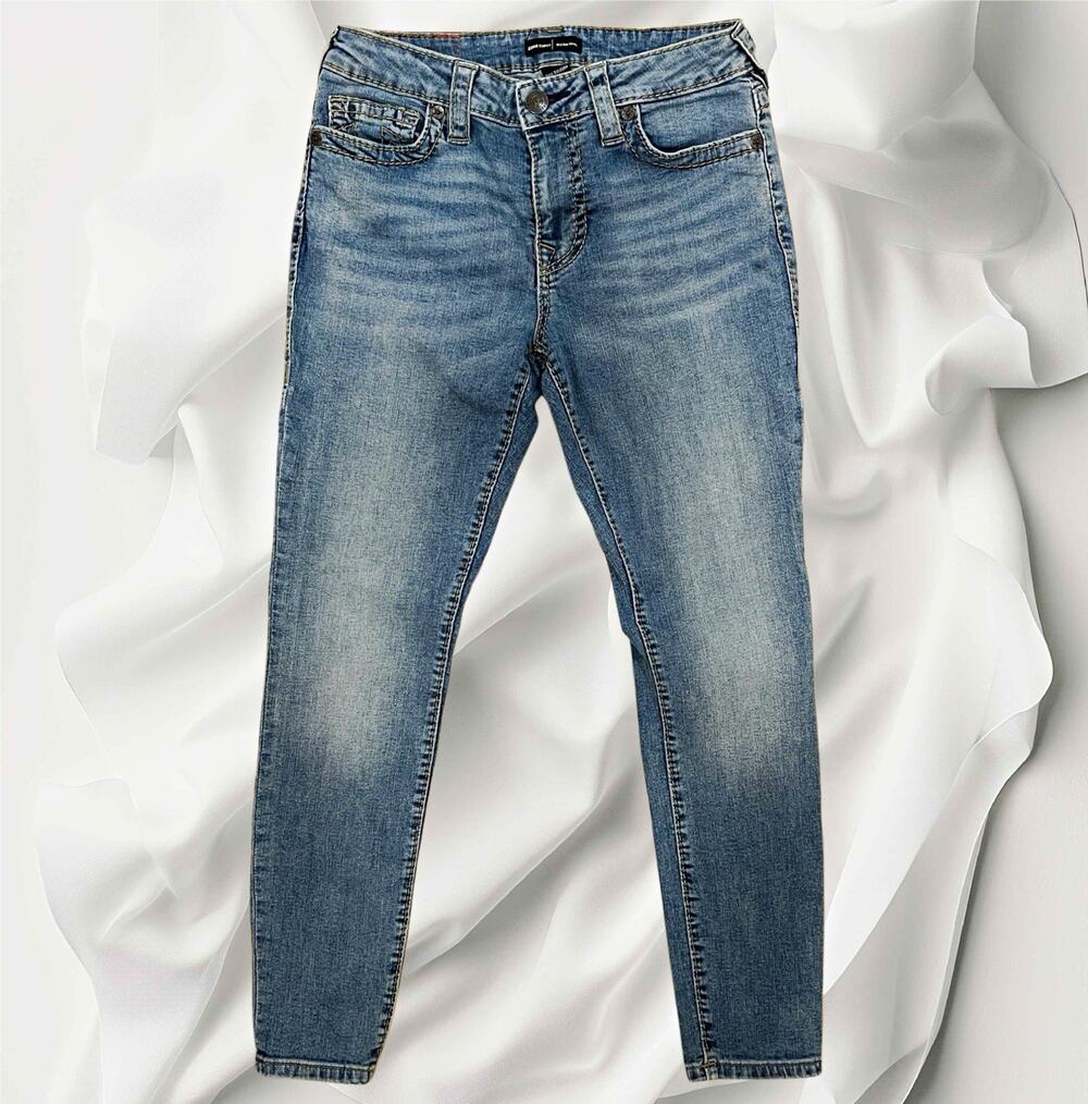EUC True Religion Jennie Curvy Skinny Jeans Flat Pocket Y2K Style s 28